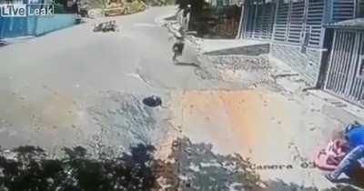 Man Stops a Baby From Rolling Down a Hill