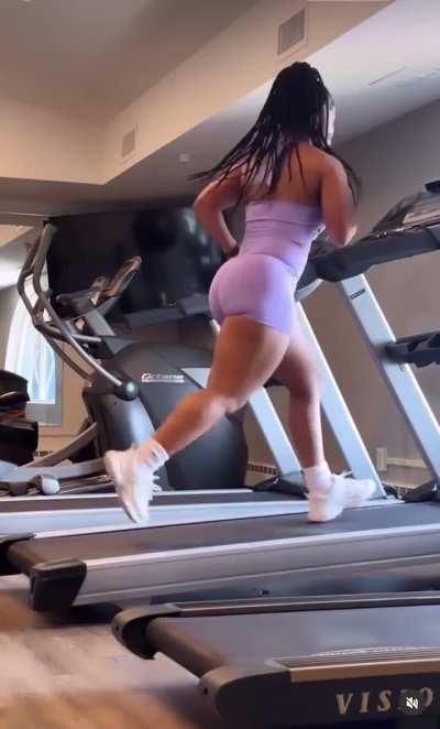 Precious and a treadmill