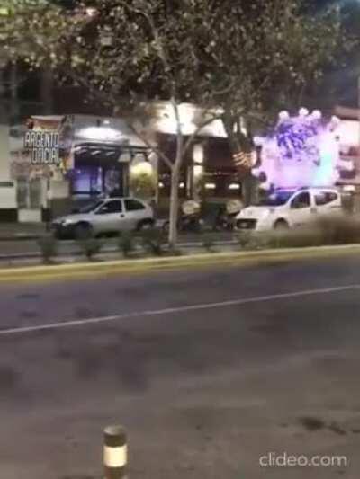 Coronavirus car playing coffin dance music in Buenos Aires, Argentina. (My life is now complete)