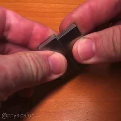 Wringing Gauge Blocks - The science of the wring force remains somewhat a mystery and no one has yet found a fully accepted physics description- but we do know that blocks will wring in a vacuum and that the force can be up to 30 times that of the weight 