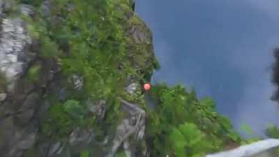 The Magnus Effect - When a small amount of spin is added to a dropped object, the object moves forward