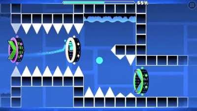 Among Drip Geometry Dash Layout 😳😳😳😳👌👌👌🔥🔥🔥 (Level ID 67243355)