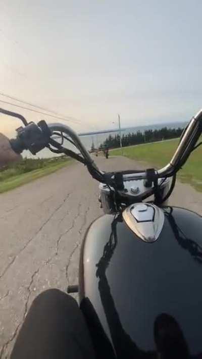 My friends and I bought bikes and did a bunch of work to them over the last year. this is one of our first rides together