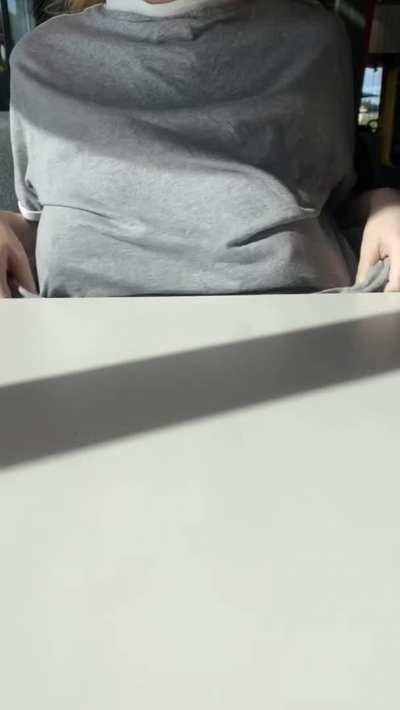 The amount of times I’ve gotten caught flashing my tits at Macdonalds 😅 [GIF]