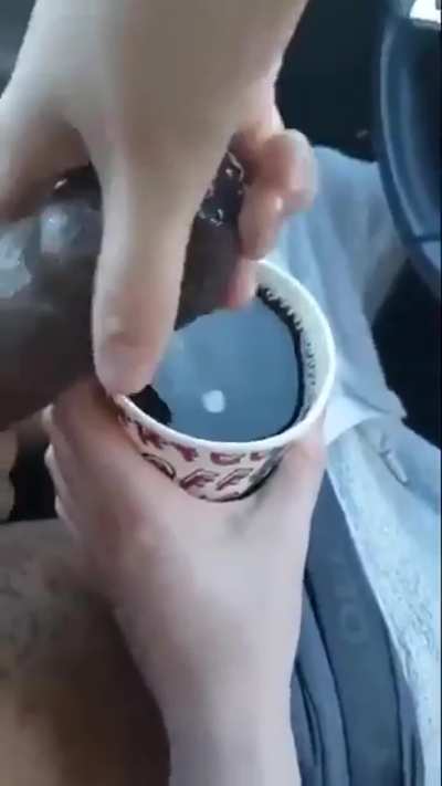 BBC cream for her coffee