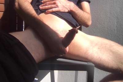 Balcony moaning.. shhhh 