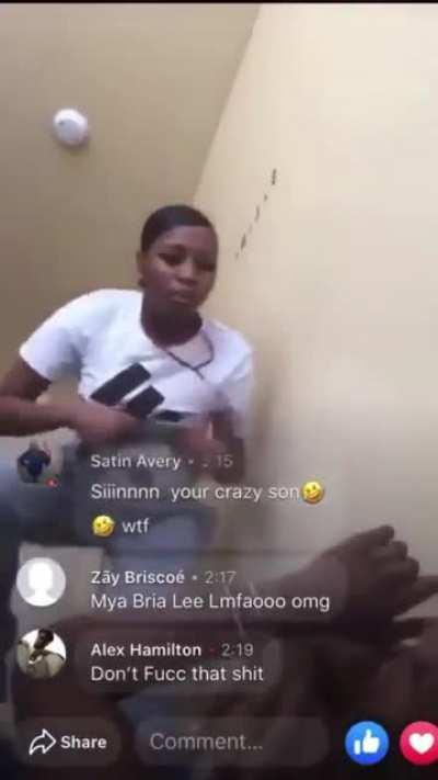 A Brooklyn Love Story.. “thot” beats down her man on Facebook live for messing with other girls