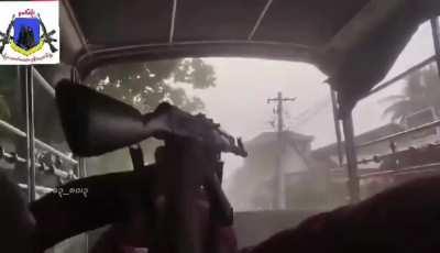 Armed Monks affiliated with People's Defense Forces ambushed three Tatmadaw Soldiers in Patheingyi, Mandalay Region (Myanmar/Burma).- Published 20/04/2023