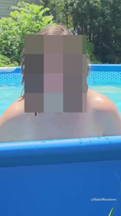 I left the modesty in the pool