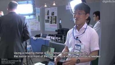 For high-speed target-tracking shots camera points at a lightweight, computer-controlled mirror instead of the object itself