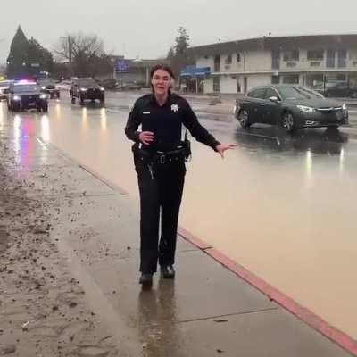 Be careful of those puddles!