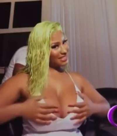 who want to join me in frotting in between nickis tits