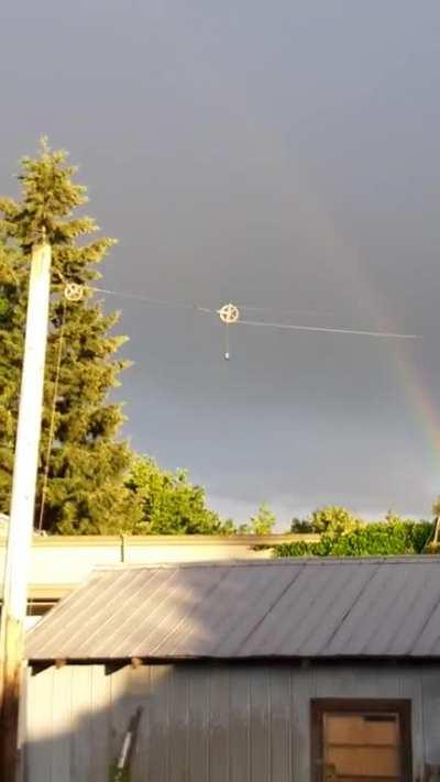 Filmed this while taking photos of rainbow