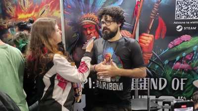 Momento mágico na Brasil Game Show! Depois de 12 anos visitando a feira e me encantando com os cosplayers, OS COSPLAYERS SOMOS NOZES MANO!  Tupi: A Lenda de Arariboia