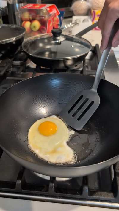 Random nitrated carbon steel wok from Taobao