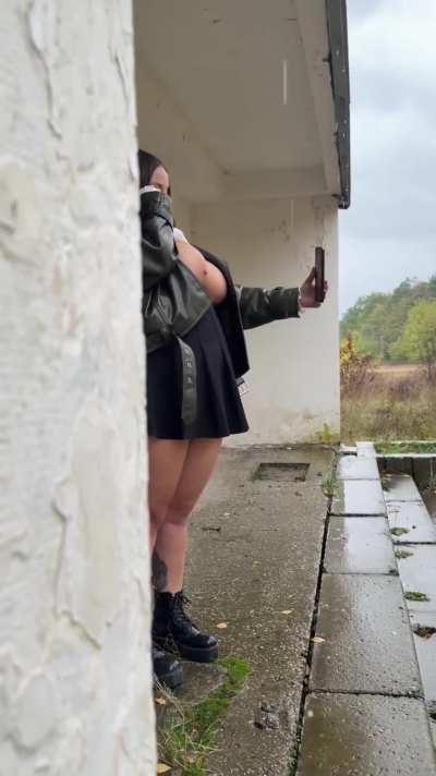 Even my friends are already secretly filming me showing my boobs on the street