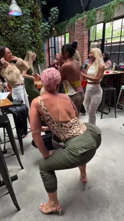 Another auntie out here trying catch some back shots