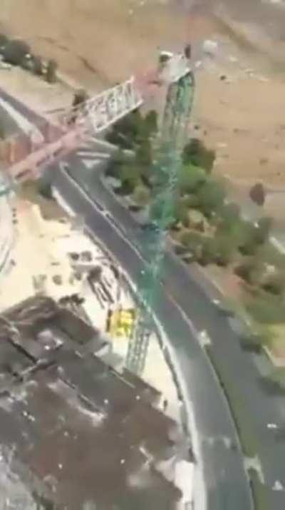 I don't know when grilling on a crane sounded like a good idea to him.