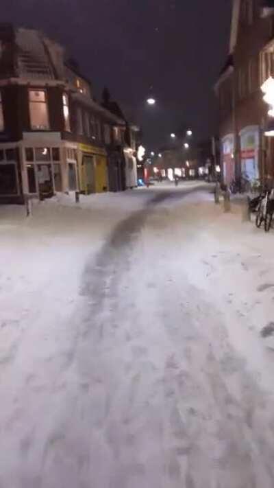 Winter cycling in Zwolle