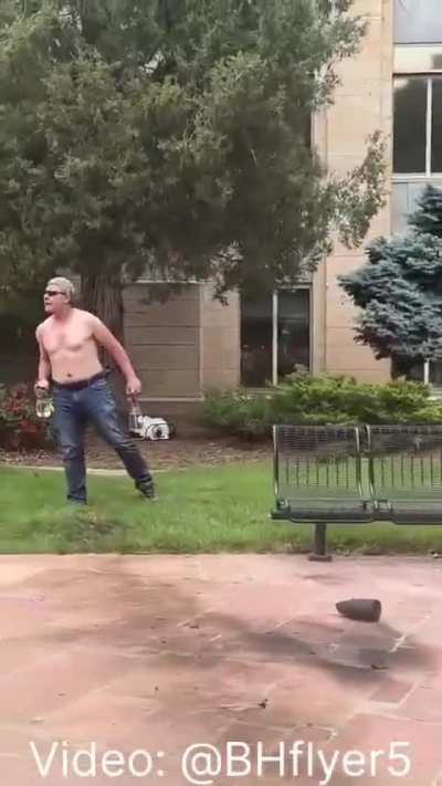 This is the unhinged piece of trash who just Molotov’d people in Boulder CO. Right after the attack