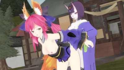 Douji fucks Tamamo... in 3D!