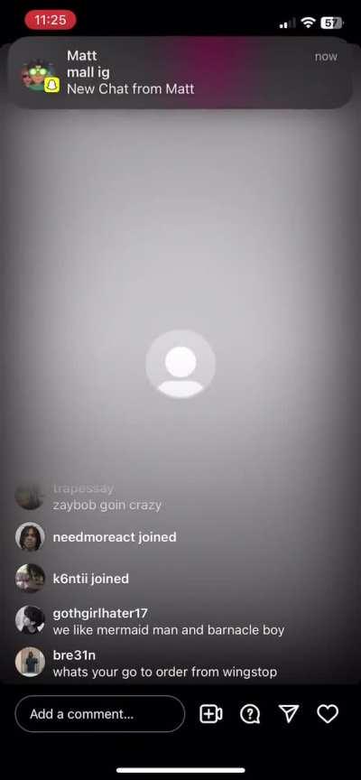 blocked me cuz i asked for his go to at wingstop