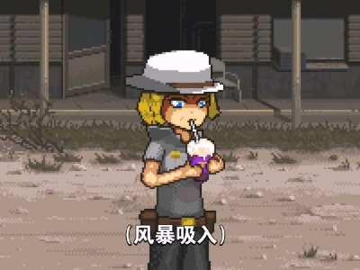 Charlotte tasting Grimace milkshake