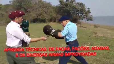 HEA que existe uma arte marcial gaúcha, basta uma toalha de mesa da vó e espeto de churrasco