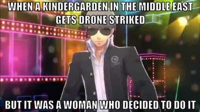 As long as the war crimes were commuted by a woman it’s okay