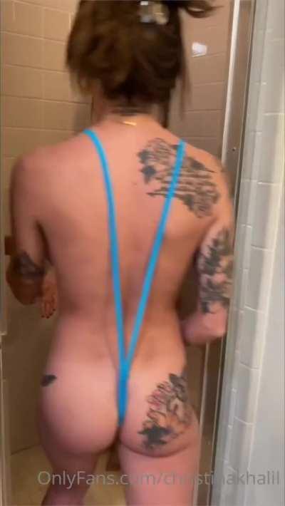 Christina Khalil Girl On Girl Slingkini Shower