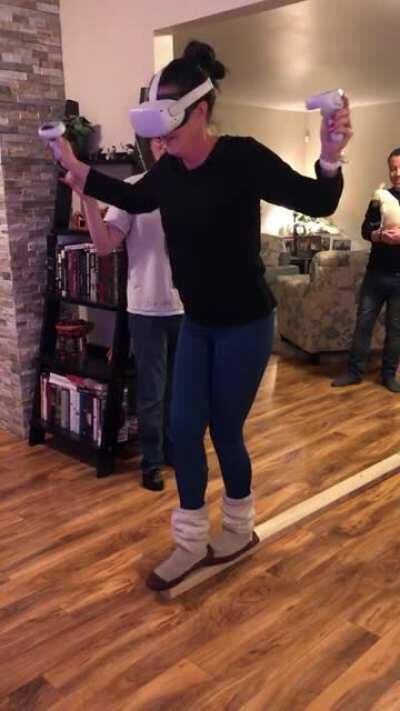 Had my step mom try VR for the first time...