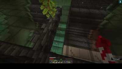 My current 1.18 base(WIP) All done in survival! Going for a steampunk druid vibe :)