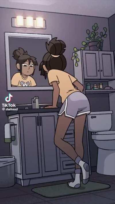 The mirror was looking back 