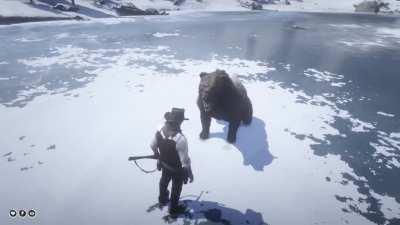 So I was trying to get the 18 bear attack achievement when...