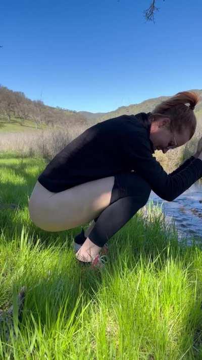 Stopping next to a stream on a hike. Couldn’t help myself. 