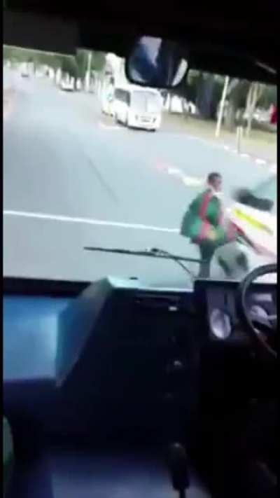 This is why you never cross the road without looking both ways.