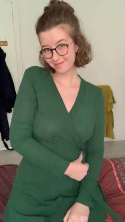 POV: We’re out for dinner and I can’t help but flash you one single boob while nobody’s looking