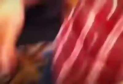 he just chillin on the ground