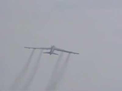 B-52H high-speed pass and rapid climb