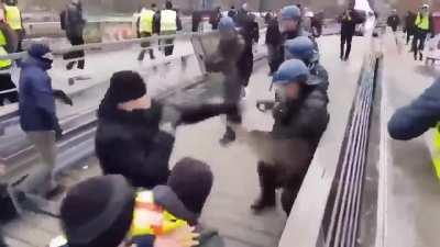 Man in Black, professional protestor
