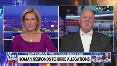Ingraham: They said you took $50,000 in cash in a bag from an undercover FBI agent…

Homan: I did nothing criminal or illegal.
