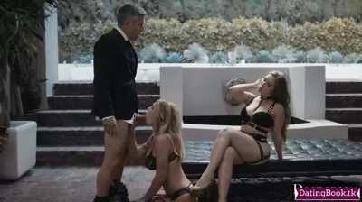 All she needed was a little push to start sucking his cock