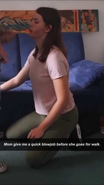 Blowjob Caption Family Homemade Mom Son Taboo Porn GIF by viren93