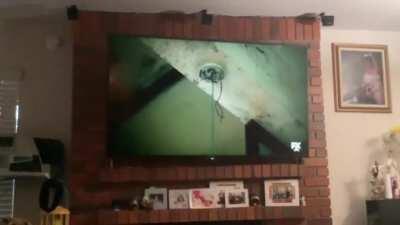 watching a movie called 