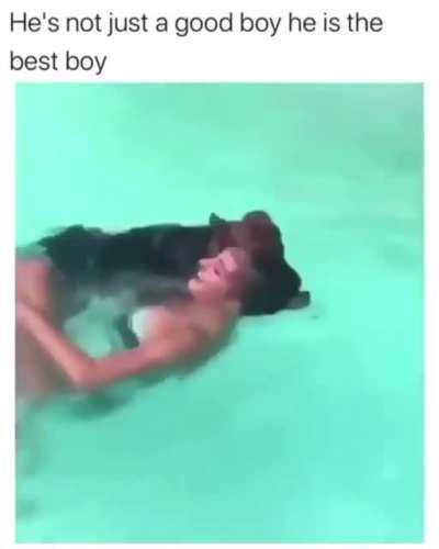 He think she's drowning...