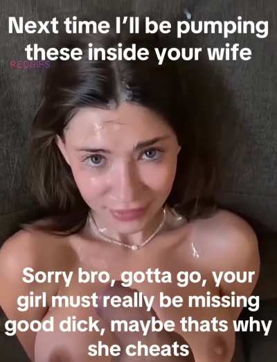 She is covered in another mans cum