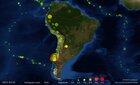 Earthquakes of magnitude 5+ since 1950 in South America