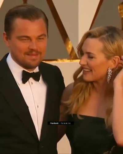 Its so cute that even after 25 years, Kate Winslet's face lights up with joy every time she sees Leonardo DiCaprio [not(OC)]