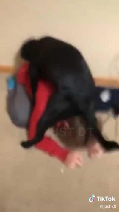 The dog is having “fun”