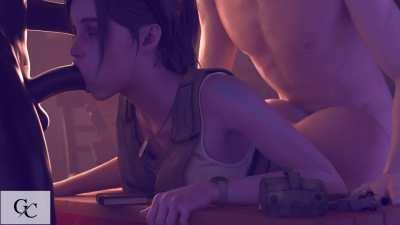 Claire Fucked from Both Sides Blacked Double Penetration [ResidentEvil] (Grand Cupido)